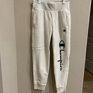 champion sweatpants cream/white ish size small
